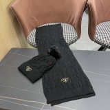 Prada Couple Fashion Warm Wool Scarf Hat Set