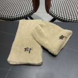 Dior Couple Fashion Versatile Knitted Hat Scarf Set