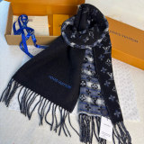 Louis Vuitton New Classic Double sided Gradient Grid Pattern Cashmere Scarf Size: 35x 200 CM