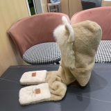 Moncler Fashion Versatile Bear Ears Hat Scarf Glove One Piece