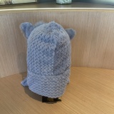 Prada New Fashion Versatile Bear Ear Hat Scarf in One