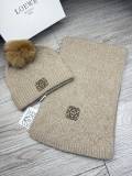Loewe New Couple Fashion Versatile Ball Hat Scarf Set