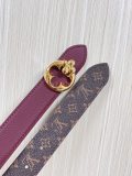 Louis Vuitton New Fashion Versatile Lychee Pattern Double Sided Available Belt 30MM