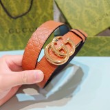 Gucci New Fashion Double Sided Head Leather Belt 30MM