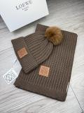 Loewe New Couple Fashion Versatile Ball Hat Scarf Set