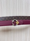 Louis Vuitton New Fashion Versatile Lychee Pattern Double Sided Available Belt 30MM