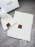 Loewe New Couple Fashion Versatile Ball Hat Scarf Set