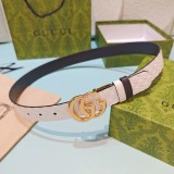 Gucci New Fashion Double Sided Head Leather Belt 30MM