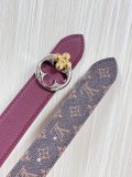 Louis Vuitton New Fashion Versatile Lychee Pattern Double Sided Available Belt 30MM