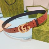 Gucci New Fashion Double Sided Head Leather Belt 30MM