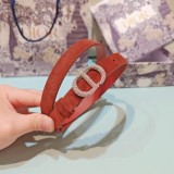 Gucci New Fashion Diamond Double Sided Head Leather Belt 20MM