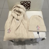 Moncler New Couple Classic Versatile Wool Hat Scarf Set