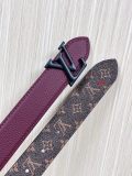 Louis Vuitton New Classic Versatile Double Sided Available Belt 30MM