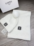 Loewe New Couple Fashion Versatile Ball Hat Scarf Set