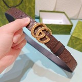 Gucci New Fashion Double Sided Head Leather Belt 30MM
