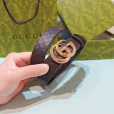 Gucci New Fashion Double Sided Head Leather Belt 30MM