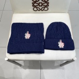Moncler New Couple Classic Versatile Wool Hat Scarf Set