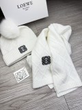 Loewe New Couple Fashion Versatile Ball Hat Scarf Set