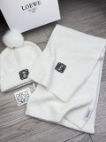 Loewe New Couple Fashion Versatile Ball Hat Scarf Set