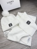 Loewe New Couple Fashion Versatile Ball Hat Scarf Set