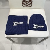 Louis Vuitton New Couple Classic Versatile Wool Hat Scarf Set