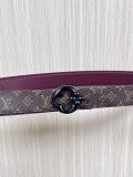 Louis Vuitton New Fashion Versatile Lychee Pattern Double Sided Available Belt 30MM