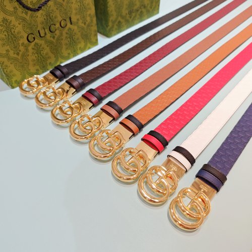 Gucci New Fashion Double Sided Head Leather Belt 30MM