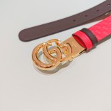 Gucci New Fashion Double Sided Head Leather Belt 30MM
