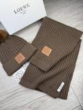Loewe New Couple Fashion Versatile Ball Hat Scarf Set