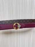 Louis Vuitton New Fashion Versatile Lychee Pattern Double Sided Available Belt 30MM