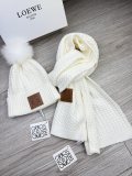 Loewe New Couple Fashion Versatile Ball Hat Scarf Set