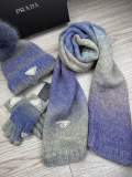 Prada New Couple Fashion Hairball Hat Scarf Glove Set
