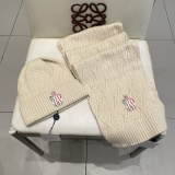 Moncler New Couple Classic Versatile Wool Hat Scarf Set