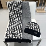 Chanel New Couple Classic Versatile Wool Hat Scarf Set