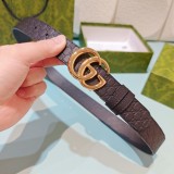 Gucci New Fashion Double Sided Head Leather Belt 30MM