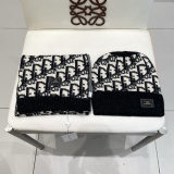 Chanel New Couple Classic Versatile Wool Hat Scarf Set