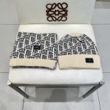 Chanel New Couple Classic Versatile Wool Hat Scarf Set
