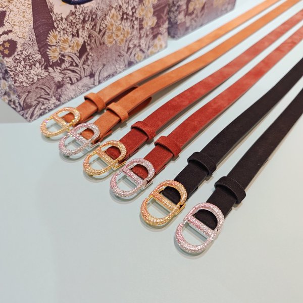 Gucci New Fashion Diamond Double Sided Head Leather Belt 20MM