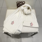 Moncler New Couple Classic Versatile Wool Hat Scarf Set