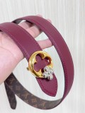 Louis Vuitton New Fashion Versatile Lychee Pattern Double Sided Available Belt 30MM