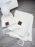 Loewe New Couple Fashion Versatile Ball Hat Scarf Set