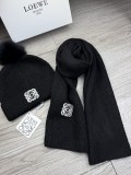 Loewe New Couple Fashion Versatile Ball Hat Scarf Set