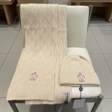 Moncler New Couple Classic Versatile Wool Hat Scarf Set