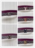 Louis Vuitton New Classic Versatile Double Sided Available Belt 30MM