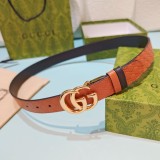 Gucci New Fashion Double Sided Head Leather Belt 30MM