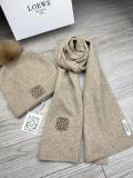 Loewe New Couple Fashion Versatile Ball Hat Scarf Set