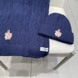 Moncler New Couple Classic Versatile Wool Hat Scarf Set
