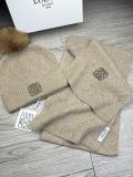 Loewe New Couple Fashion Versatile Ball Hat Scarf Set