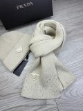 Prada New Couple Fashion Hot Diamond Hat Scarf Set
