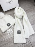 Loewe New Couple Fashion Versatile Ball Hat Scarf Set